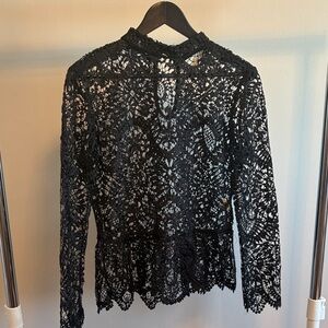 🖤 Elegant Black Lace Women's Top